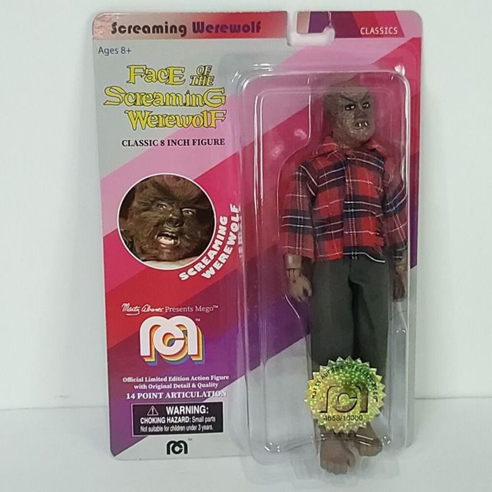 Mego 8” Universal Monsters Face Of Screaming Werewolf Action Figure 4658/10000